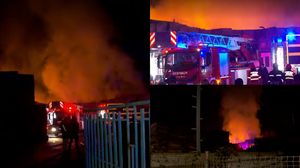 Imagini de la locul incendiului