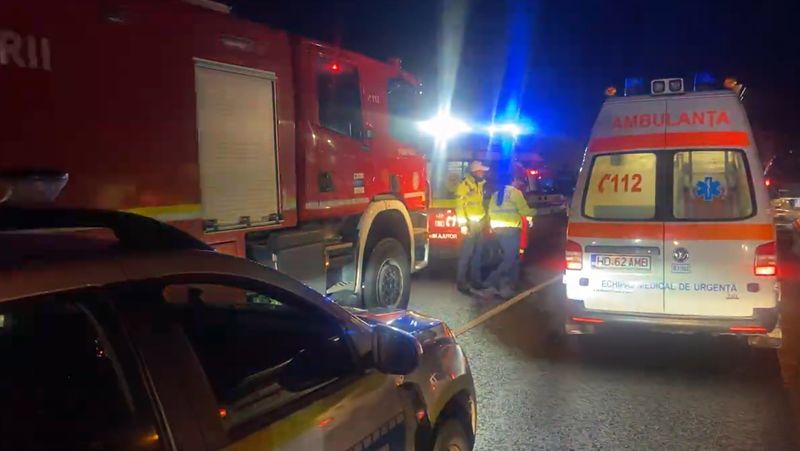 Imagini de la locul accidentului