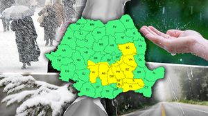 Prognoza meteo actualizată pentru acest weekend! România, împărțită între ploi și ninsori. Meteorologii au emis cod galben
