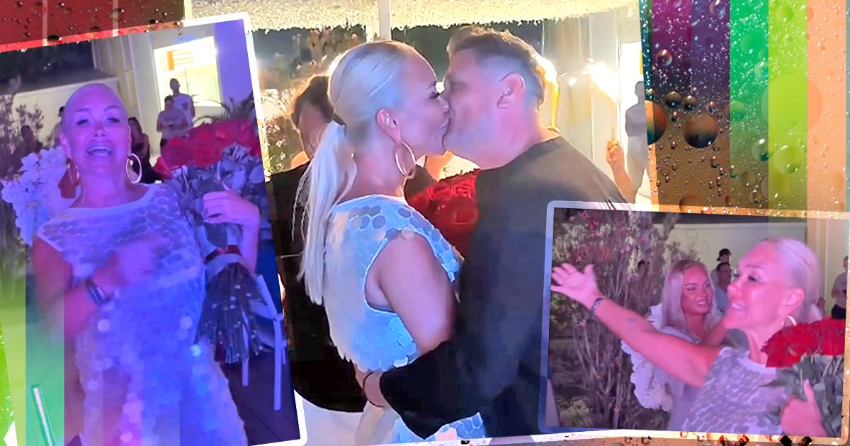 Vica Blochina, răsfățată de iubit la 51 de ani. Trandafiri roșii și un sărut pasional, în văzul invitaților