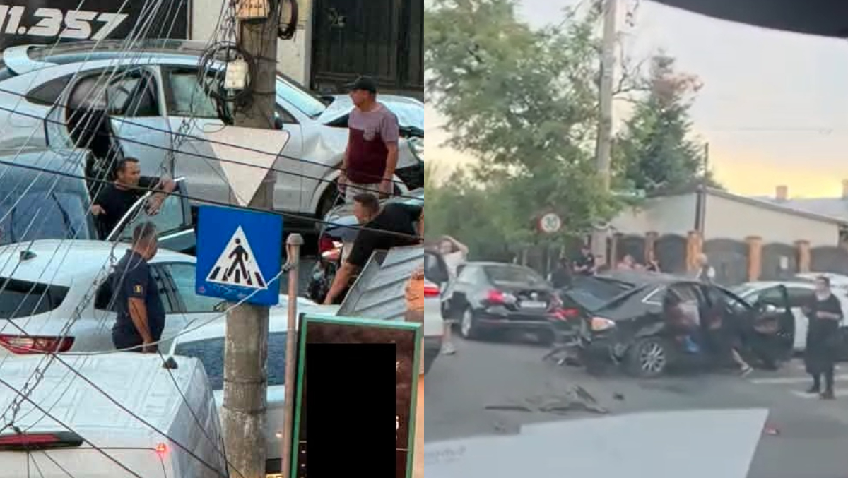 Accident rutier în Capitală! Un tânăr de doar 17 ani s-a urcat la volan fără permis și sub influența alcoolului. Trei persoane au fost rănite