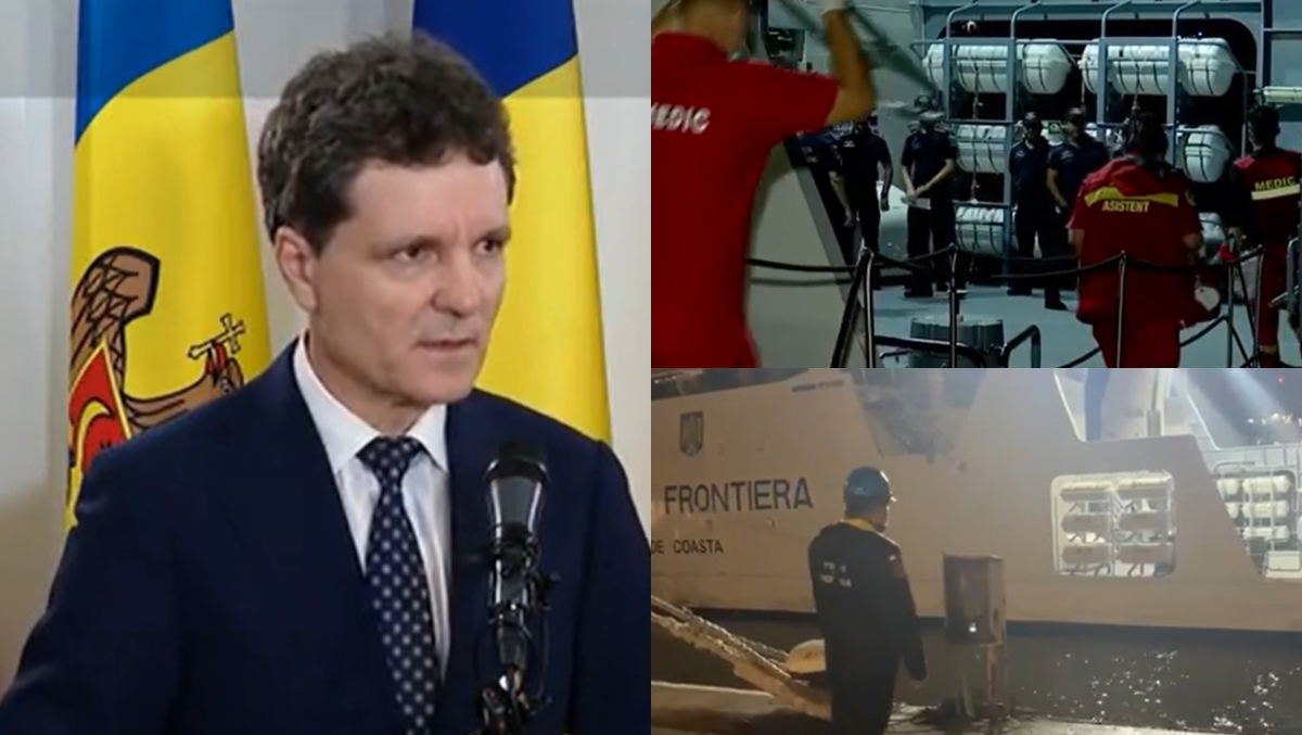 O navă comercială cu 12 oameni a luat foc în Marea Neagră, în zona economică exclusivă a României! Reacția președintelui Nicușor Dan: „A fost lovită”