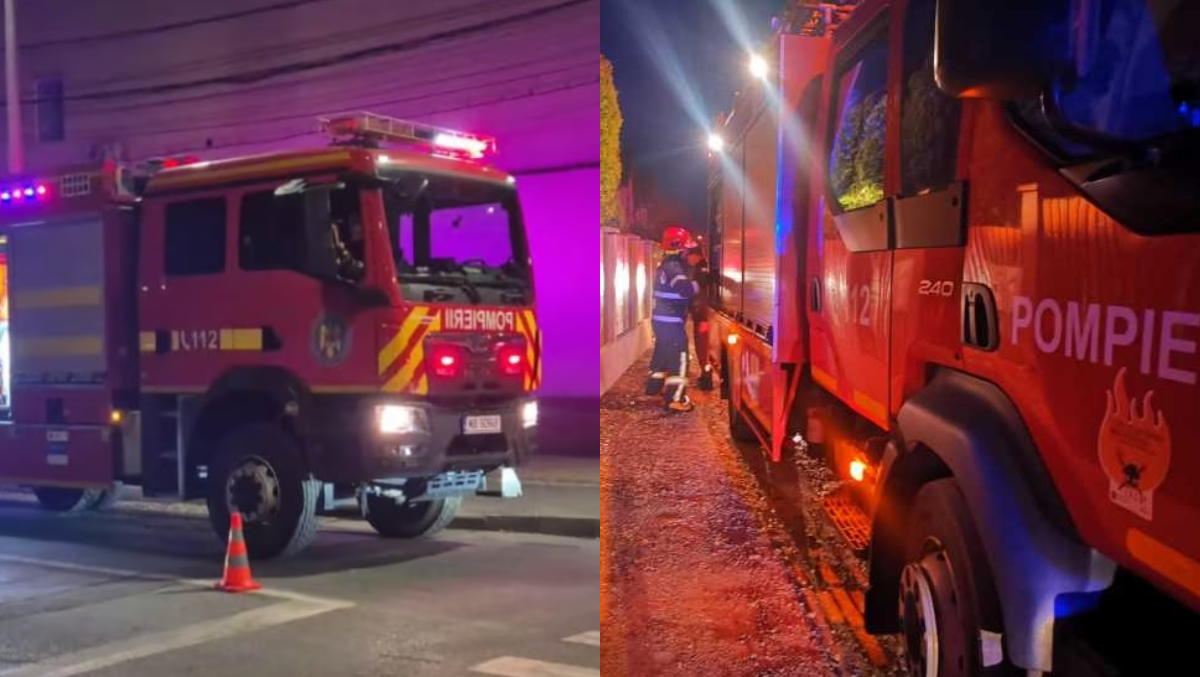 Incendiu într-un bloc din Cugir! 50 de locatari s-au autoevacuat, iar o persoană s-a intoxicat cu fum