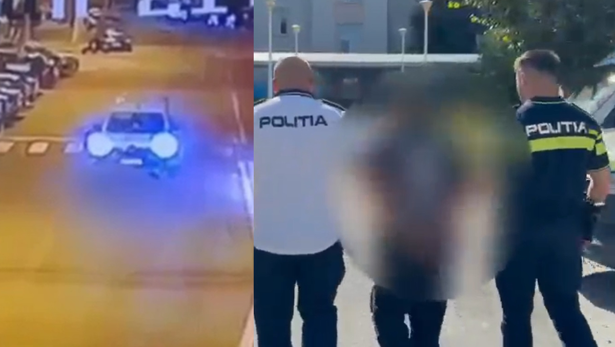 A lovit o femeie pe trecerea de pietoni și apoi a fugit! Șoferul a fost prins și reținut de polițiști
