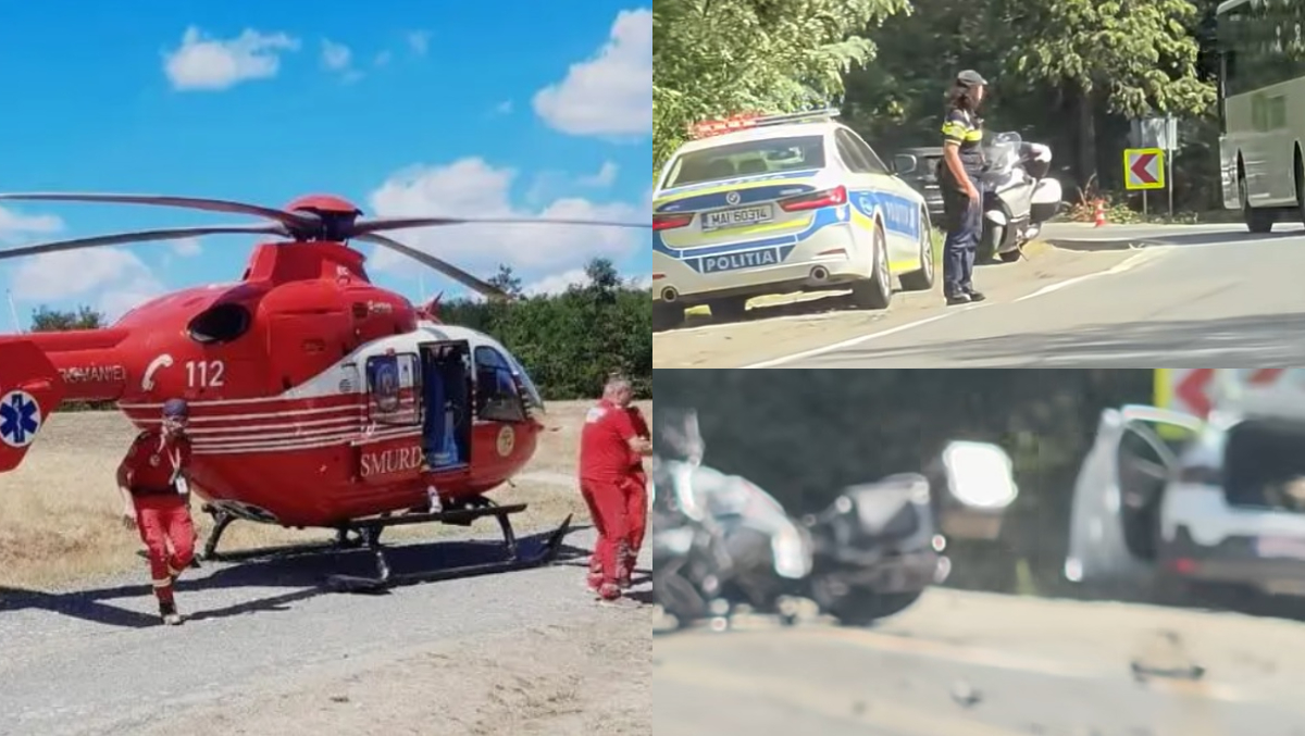 Impact fatal între o motocicletă și un autoturism pe DN 68A, în Timiș! Un bărbat în vârstă de 52 de ani și-a pierdut viața