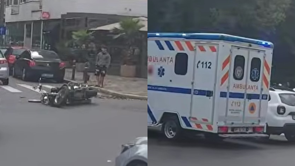 Coliziune între o motocicletă și un autoturism, pe Calea Călărașilor. Motociclistul a ajuns la spital