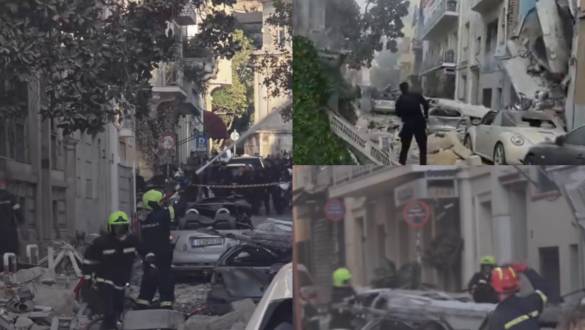 Explozie în centrul turistic al Atenei! Cel puțin trei persoane au fost rănite după ce o clădire istorică s-a prăbușit