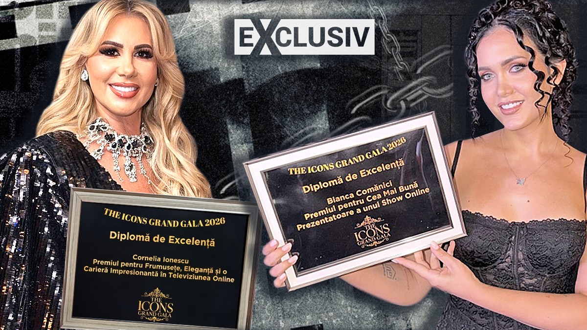 EXCLUSIV | Cornelia Ionescu și Bianca Comănici, premiate la The Icons Grand Gala! Cele două vedete WOWnews au fost recompensate pentru activitatea din televiziunea online