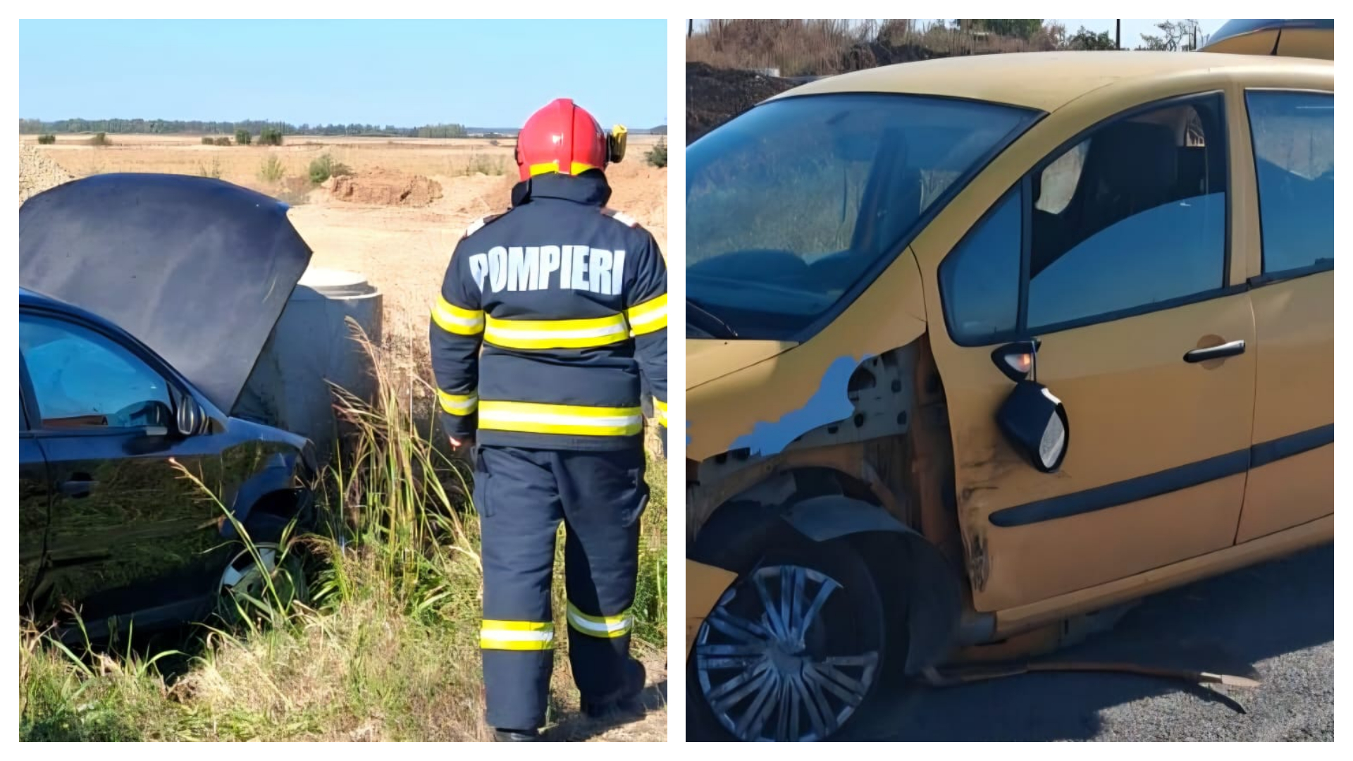 Accident rutier în Blejești. Trei persoane au fost rănite