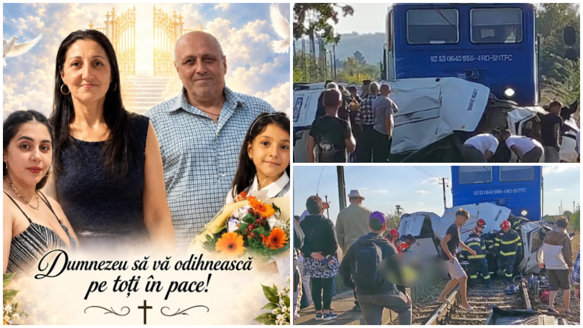 Filmul tragediei din Galați: ce s-a întâmplat în cele 90 de secunde înainte ca trenul să spulbere mașina. Patru oameni au murit