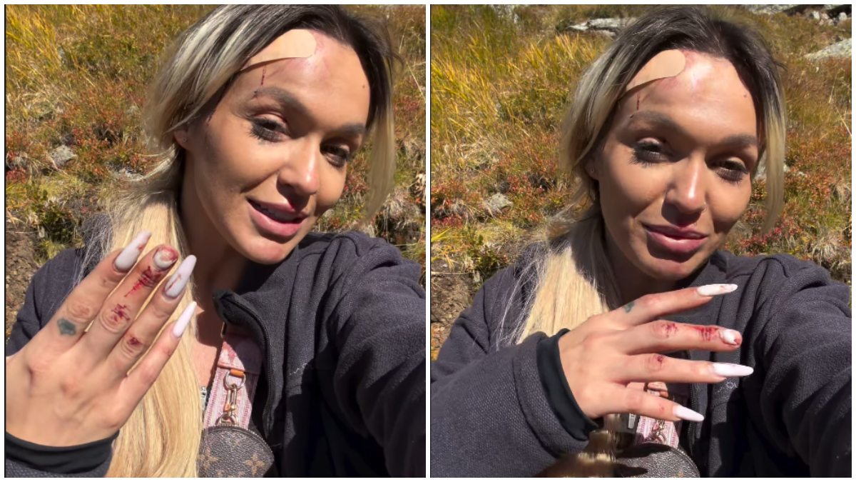 Ella Vișan, accident cumplit pe Vârful Negoiu! Blondina a căzut 100 de metri în gol