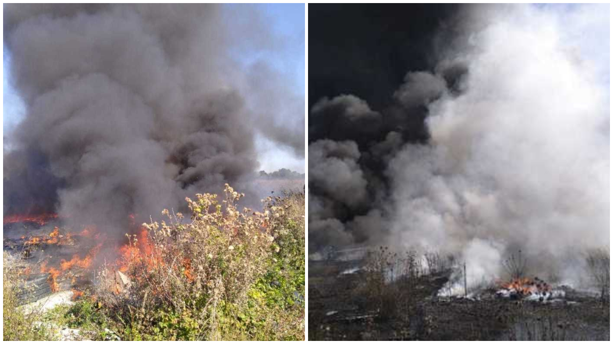 Alertă în Dâmbovița! Incendiu pe 1.000 de metri pătrați, la Bălteni. Autoritățile au emis RO-Alert