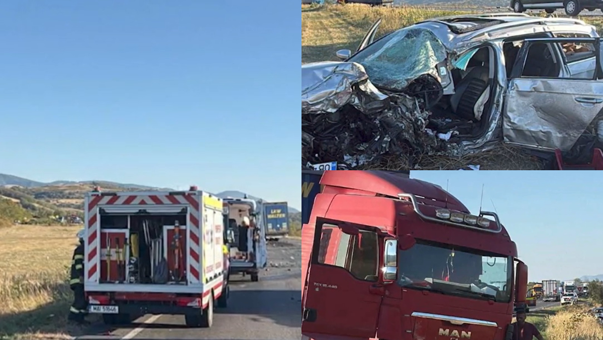 Accident teribil pe „Drumul Morții”! Un șofer bulgar în vârstă de 68 de ani a murit în urma impactului cu două TIR-uri