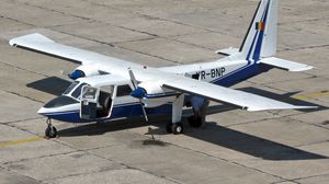 Acesta e avionul BN 2 prabusit in Apuseni