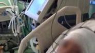 Asa arata Nicolle, pe patul de spital, la putin timp de la incendiu