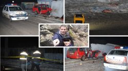 Un barbat si-a calcat sotia cu masina dupa care s-a sinucis intrand intr-o teava de gaz si un zid (VIDEO)