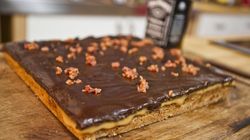 Prajitura "Caramelita" cu ciocolata si blat crocant! E gata imediat!