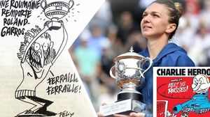 Cele mai tari recenzii pe pagina Charlie Hebdo, dupa ironia la adresa Simonei Halep! "Am pus deja ochii pe Tour Eiffel"