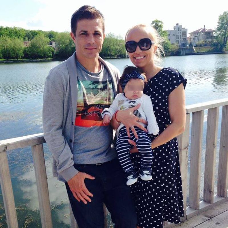 Marius Nae, iubita de azi, Andreea, si fetita lor