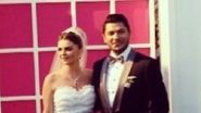 Pelin si sotul ei, fotbalistul Bedri Guntay. In fotografiile de la nunta, actritei i se vede burtica de gravida