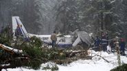 Epava avionului pilotat de Adrian Iovan