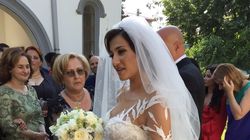 VIDEO Primele imagini cu Claudia Patrascanu mireasa! Uite ce rochie frumoasa a purtat! Vezi si primele imagini de la cununia religioasa