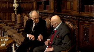 Cum se fac urari la 100 de ani! Mihai Sora, despre Neagu Djuvara: “Domnia sa stie despre ce e vorba la centenar: are o experienta de 68 de zile” Mihai Sora si Neagu Djuvara, in urma cu cateva saptamani, la o intalnire cu presedintele