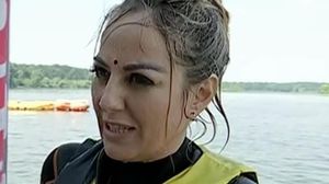 Florentina Opris nu are stare nici la 49 de ani! A valsat la 5 metri deasupra apei