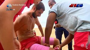 Exatlon 17 februarie. Catalin Cazacu s-a accidentat in timpul probei pentru mancare