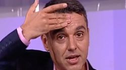 Cristi Brancu, lovit cu paharul de apa in fata, de catre un manelist! Momentul s-a intamplat in direct