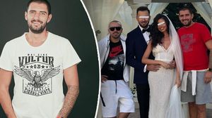 Cătălin Cazacu a fost la o nuntă îmbrăcat în bermude, tricou şi pantofi sport! Vezi cum s-a fotografiat alături de mireasă!