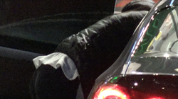 Asa face Roxana Vancea cand vrea sa opreasca circulatia prin Bucuresti, seara cand e aglomeratie! Pune pe ea colanti foarte mulati si se apleaca... in ciuda soferilor VIDEO EXCLUSIV