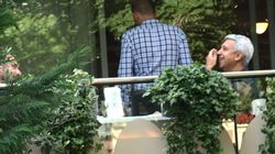 Dan Diaconescu a purtat o bratara roz la intalnirea cu Marius Tuca! Cei mai cunoscuti caracaleni au facut pace dupa doua deceni