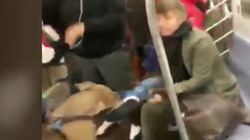 Imagini socante! Un pitbull a atacat o femeie in metrou si nimeni nu reusea sa o scape pe femeie din gura cainelui