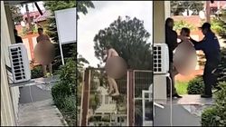 Un bărbat GOL sare gardul şi intră în curtea unei şcoli din Ferentari. Martorii spun că alerga după o fetiță