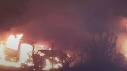 Teribil! Un camion și o mașină s-au ciocnit violent în Constanța, apoi au luat foc