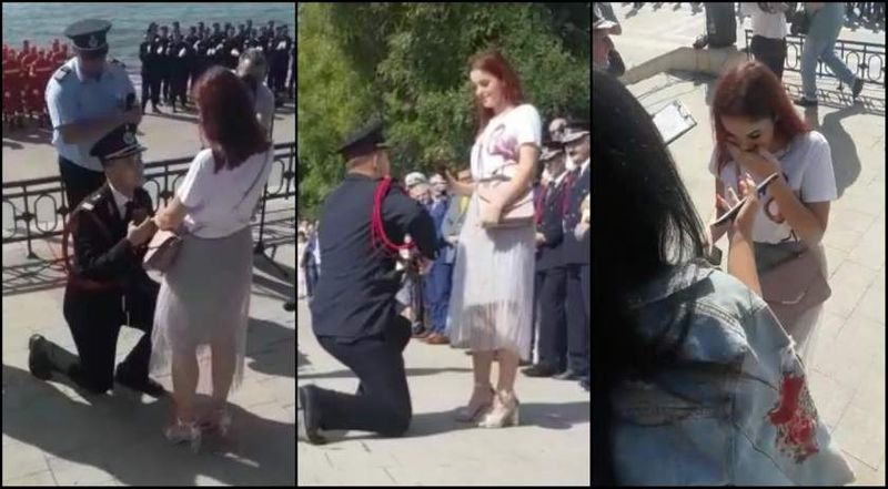Pompier din Constanța, cerere în căsătorie