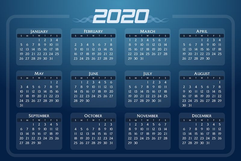 Calendar 2020