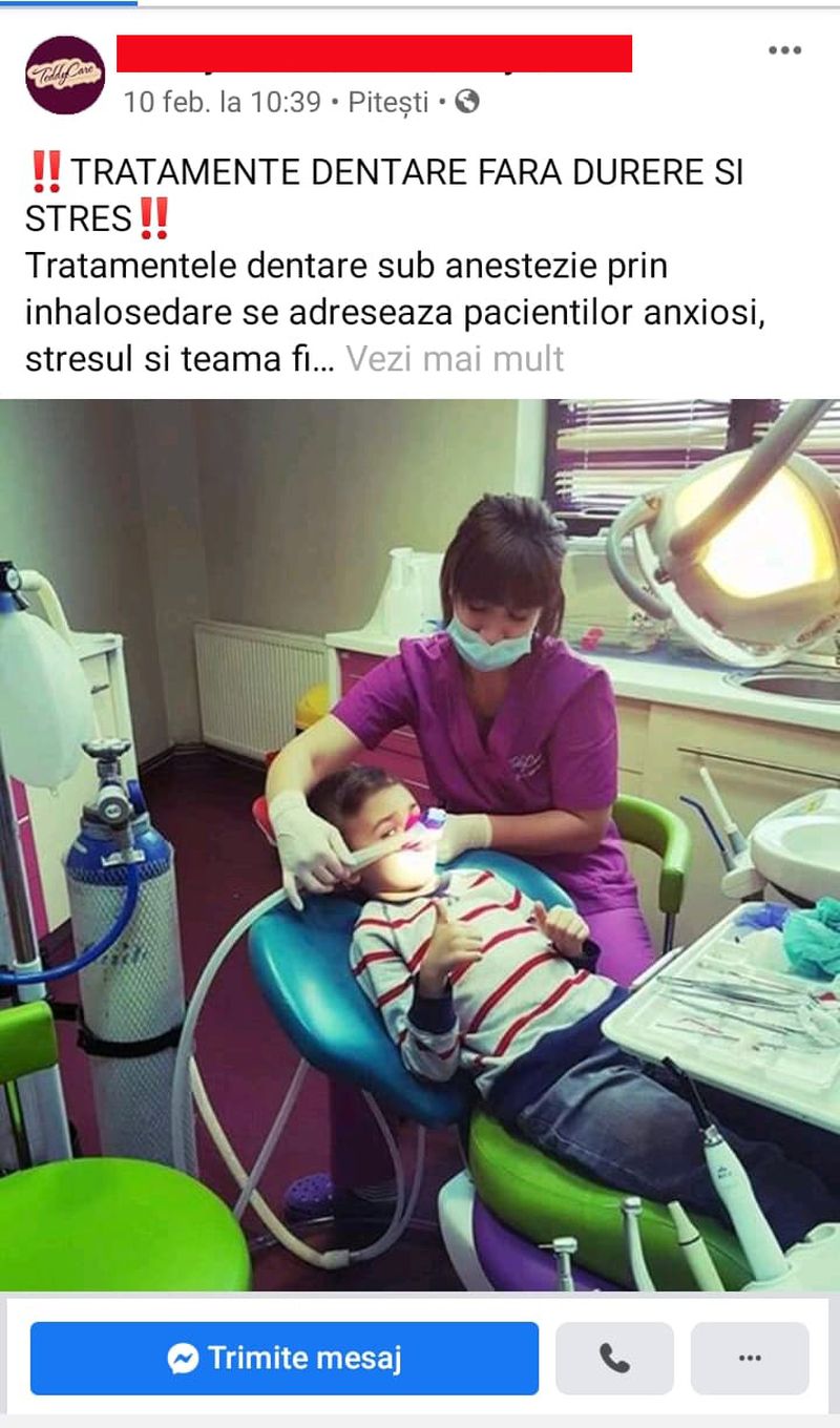 copil mort dupa anestezie