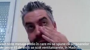 Un medic din Spania plânge în hohote, în fața camerei: "Ni s-a spus să-i lăsăm să moară pe cei bătrâni"