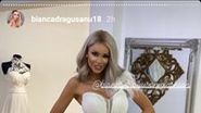 Bianca Drăgușanu a îmbrăcat din nou rochia de mireasă