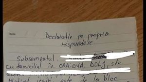 Ce a putut să scrie un craiovean în declarația pe propria răspundere