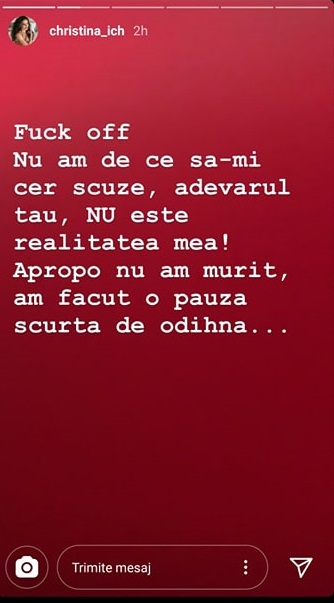 Christina Ich a rupt tăcerea despre scandalul donațiilor