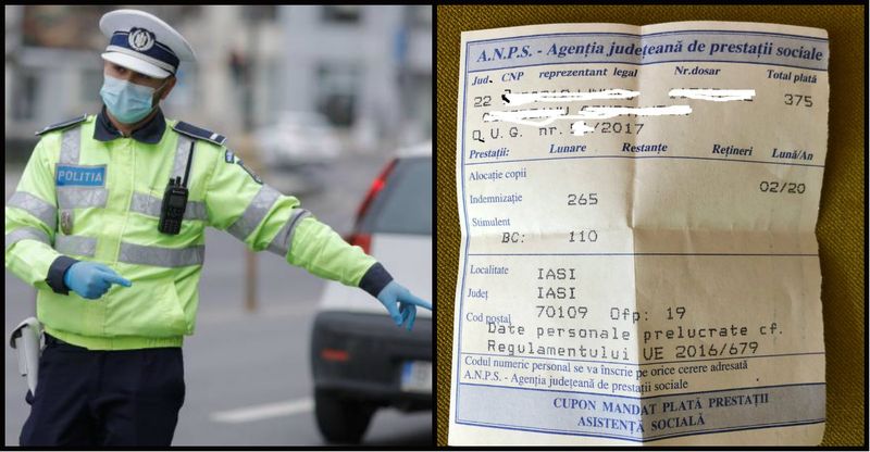 Constantin, un bărbat cu pensie de handicap, amendat cu 5.000 de lei