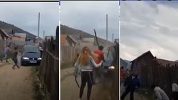Imagini socante de la Sacele! Bataie cu furci si lopeti in ziua de Paste VIDEO