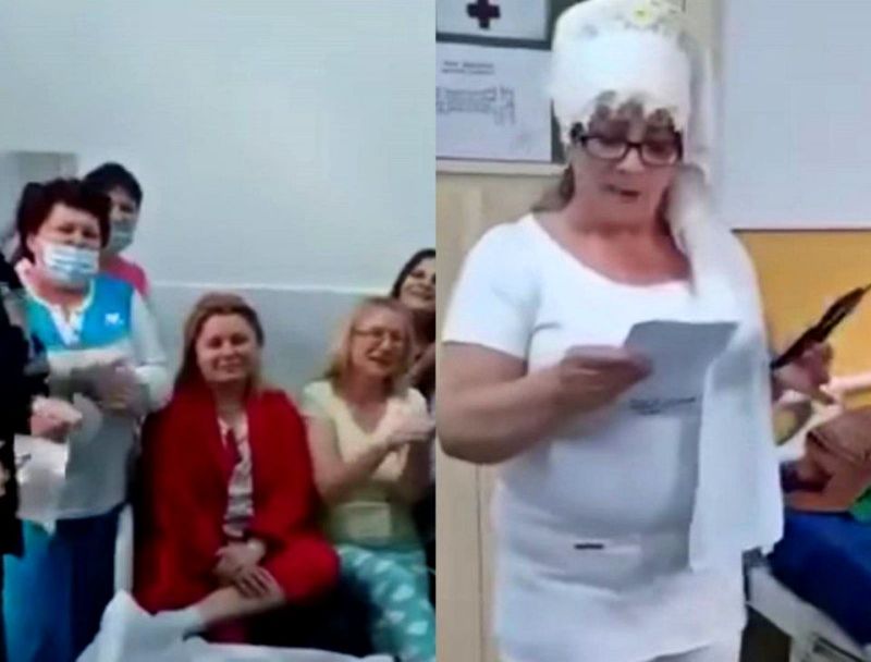 VIDEO Mai mulți medici și pacienți infectați cu COVID-19 din Botoșani s-au adunat într-un salon și au început să cânte: „Hai, hai, cu salvarea. Aici noi ne-am cazat, chiar nimic nu am mâncat”