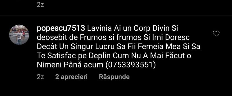Lavinia Pârva a fost hărțuită pe Internet! Soția lui Ștefan Bănică, ținta unui obsedat sexual: „Vreau să te satisfac...”