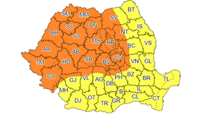 Meteo. Vremea în România. Cod galben și cod portocaliu de vreme rea, în toată țara 