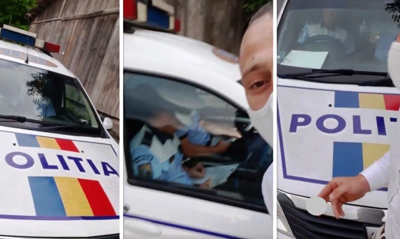 VIDEO Tânăr încătușat în trafic, după ce i-a „certat” pe polițiști, pentru că nu aveau măști. Cum s-a terminat scandalul