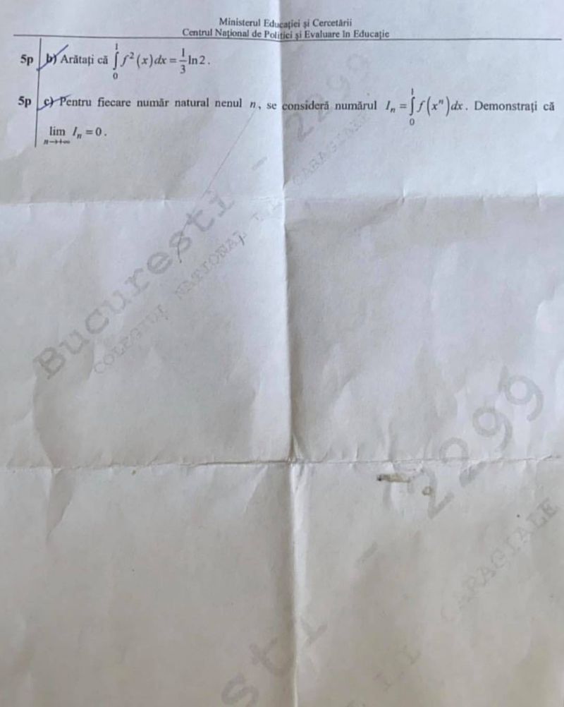 SUBIECTE BAC 2020, 24 IUNIE- MATEMATICĂ ȘI ISTORIE